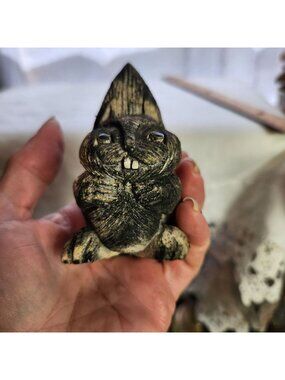 Hand-Carved Vintage Clay Squirrel #57 Retired Figurine With Textured Detailing R